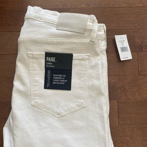 Never been worn men’s Paige all white denim jean with stretch